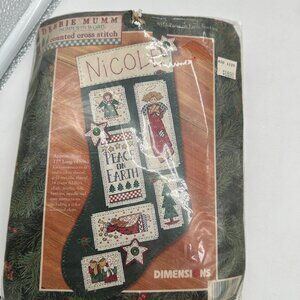 NIP New Debbie Mumm Counted Cross Stitch 8512 Peace on Earth Stocking Kit